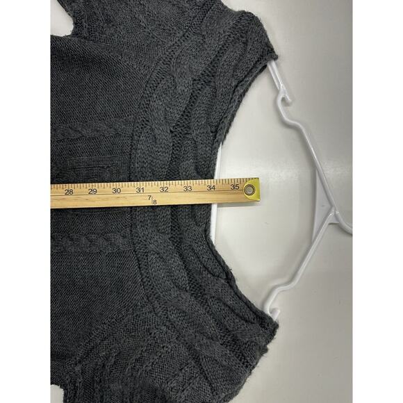 Calvin Klein Womens Dress Size Small Gray Short Sleeve Cable Knit Sweater Dress - Picture 8 of 9